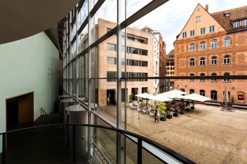 Nuremberg, Germany, June 2015.Neues Museum.Nuremberg, a city in Bavaria, is distinguished by its medieval architecture, including the fortifications and stone towers of its Altstadt (Old Town).