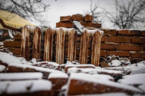Ukraine Nov 2022, scenes of destruction in the town of Makariv, an hour's drive from Kiev