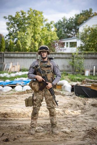 Ukraine, September 2022.Training camp at secret location for medical volunteers to be sent to the front lines