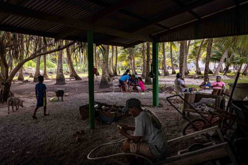 Ebadon island , Marshalls islands. July 2023, images of the tiny island of Ebadon where a community of 80 people live. Located 75 nautical miles from the capital Ebeye.