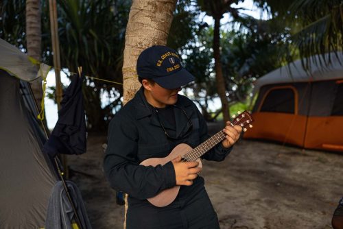 Ebadon island , Marshalls islands. July 2023, images of the tiny island of Ebadon where a community of 80 people live. Located 75 nautical miles from the capital Ebeye.