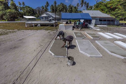 Ebadon island , Marshalls islands. July 2023, images of the tiny island of Ebadon where a community of 80 people live. Located 75 nautical miles from the capital Ebeye.