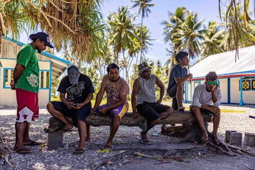 Ebadon island , Marshalls islands. July 2023, images of the tiny island of Ebadon where a community of 80 people live. Located 75 nautical miles from the capital Ebeye.
