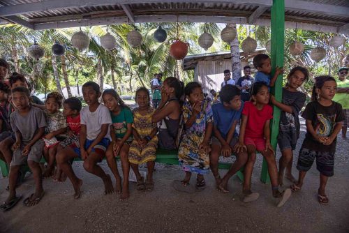 Ebadon island , Marshalls islands. July 2023, images of the tiny island of Ebadon where a community of 80 people live. Located 75 nautical miles from the capital Ebeye.