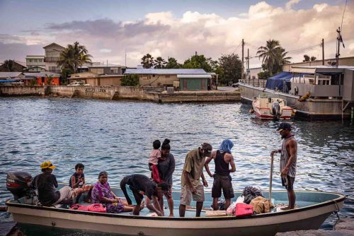 Ebeye, Marshalls Islands, July 2023 The main income for Ebeye residents is from the relatively small number of people employed on the Kwajalein military base. The money earned supports the population of around 15,000 on 80 acres (32 hectacres) of land. Over 50% of the population is estimated to be under the age of 18, and Ebeye is one of the most densely populated places in the world.