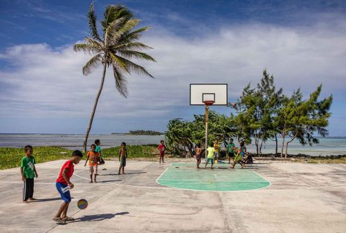 Ebeye, Marshalls Islands, July 2023 The main income for Ebeye residents is from the relatively small number of people employed on the Kwajalein military base. The money earned supports the population of around 15,000 on 80 acres (32 hectacres) of land. Over 50% of the population is estimated to be under the age of 18, and Ebeye is one of the most densely populated places in the world.