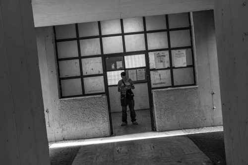 Rome, Italy, 2013.Daniela who lives in a building occupied by 1,500 families of squatters.