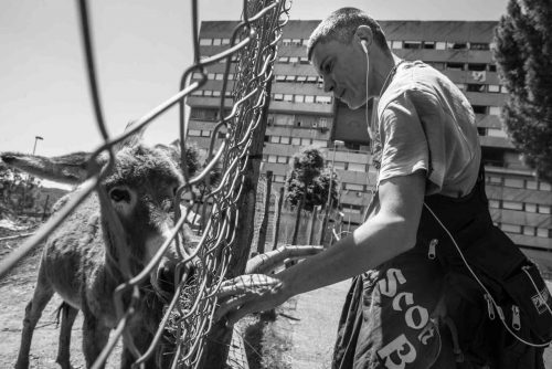 Rome, Italy, 2013.Daniela who lives in a building occupied by 1,500 families of squatters.