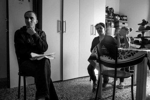 Rome Italy. Tunisian family about to loose their house boucouse of the crisis.