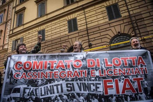 Rome Italy oct 2013. Protest against unemployment, government cuts and construction projects they say take money away from social services.
Organizers estimated that 70,000 people took part in the protest, while authorities placed the number closer to 50,000.